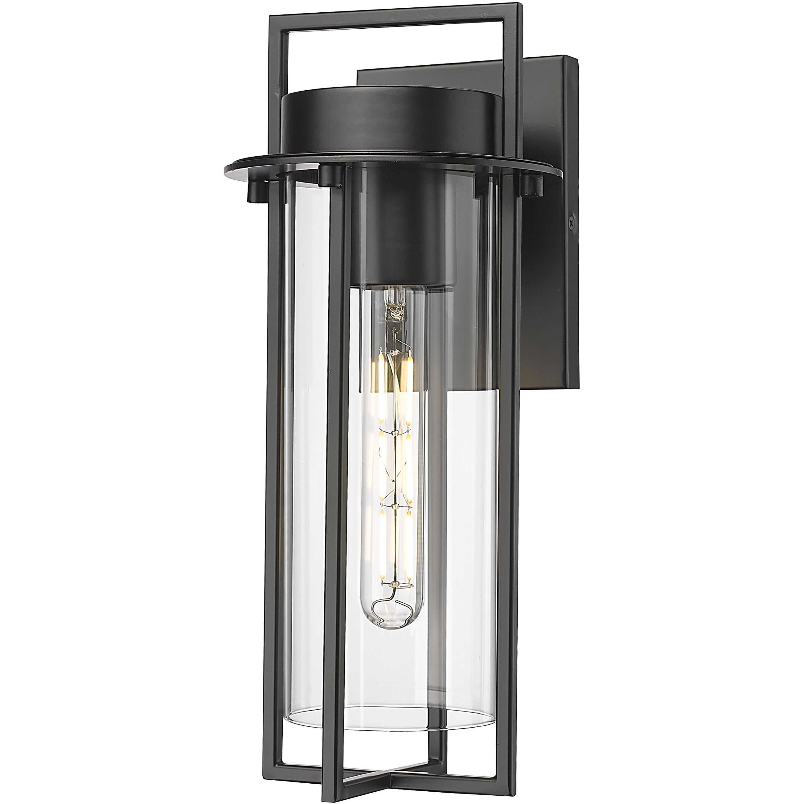 Russell 1 Light 14 inch Powder Coated Black Outdoor Wall Sconce